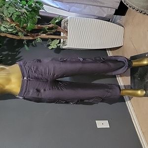 VICI Gray Lightweight Satin Like Cargo Jogger Pants Size M